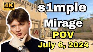 s1mple mirage POV | FACEIT Ranked | 2024.07.06 | CS2 POV/DEMO