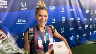Allie Wilson after making 2024 US Olympic team in 800