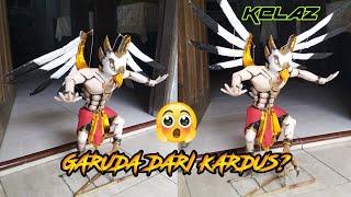 Cara Membuat Mainan Takbiran/ Ogoh-ogoh Mini Manusia Burung/ Garuda Dari Kardus