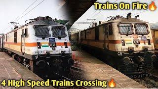 4 High Speed Trains Crossed Each Other At Different Railway Stations  || Netaji + East Coast Etc.