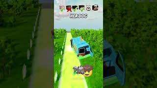 Help Herobrine Get Crush Attention In A Car Jump Challenge   #shorts #beamngdrive