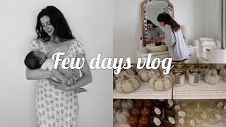 VLOG: New mom life, my birth story, cleaning + organizing, fun packages & having me time