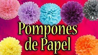 Pompones de papel | 4 formas diferentes de hacerlos 