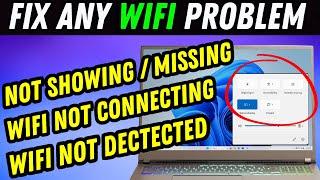 FIX Wifi Is Not Showing In Windows 11/10 || Wifi Adapter Not Showing In Device Manager Windows 11/10