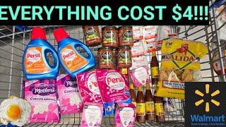 WALMART GROCERY HAUL FOR $4!! HUGE SAVINGS ON HOUSEHOLD ITEMS USING IBOTTA AND MORE!