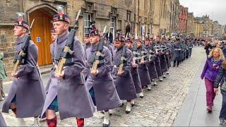 2024 Remembrance Sunday Parade | March Back to Edinburgh Castle, Scotland