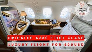 Emirates A380 First Class: luxury flight from Bangkok to Hong Kong for 600 USD full price