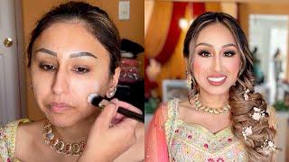 The BEST makeover for a Sangeet/Jaggo bride!