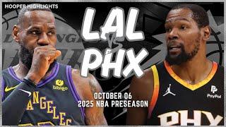 Los Angeles Lakers vs Phoenix Suns Full Game Highlights | Oct 6 | 2024-25 NBA Preseason