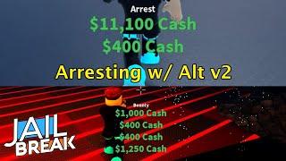 Arresting Criminals in Roblox Jailbreak with my Alt Account Again