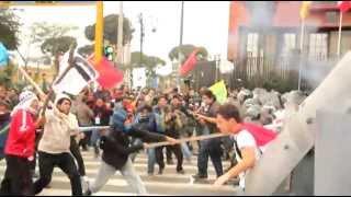 Represión policial durante Movilización #27J - Lima, Perú