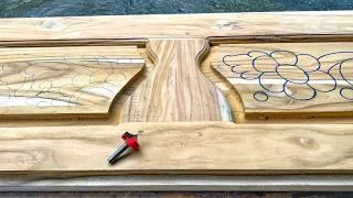 Master skill Router machine wood carving door design