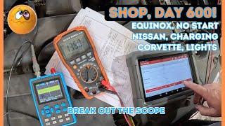 Equinox, No Start, Nissan, Alt light, Corvette Parking lights, DAY 600 in the shop. #auto #repair