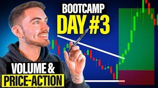 Boot Camp Day #3 - Volume & Price Action (LIVE Examples)