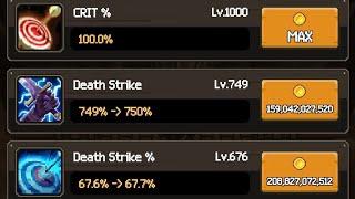 Slayer Legend Max Crit To Unlock Death Strike & Death Strike % Info