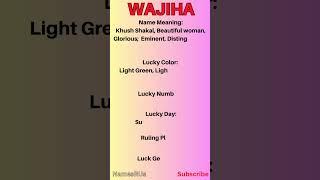Wajiha Name Meaning    #shorts #viralshorts #trending #wajiha #shortvideo