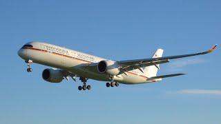 Luftwaffe Airbus A350 German Air Force landing at Lisbon Airport