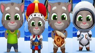 Talking Tom Splash Force Frozen Lake All Tom vs Roy Raccoon Gameplay Android ios