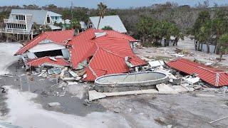 CATASTROPHIC Hurricane Milton Storm Surge Damage - Manasota Key, Florida