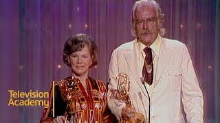 Will Geer and Ellen Corby Win Best Supporting Actor and Actress In A Drama | Emmys Archive (1975)