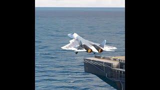 This is Crazy Skill! Sukhoi SU-57 Felon Hunter Takeoff from The Aircraft Carrier