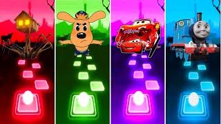 Spider House Head  Sheriff Labrador  Lightning Mcqueen Eater  Thomas The Train.  Who Is Best?