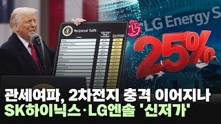 트럼프의 25% 관세 폭격…LG에너지솔루션 '신저가' 경신