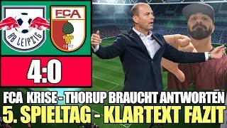 RB LEIPZIG VS. FCA (4:0) | THORUP IN DER ERSTEN GROßEN KRISE! | BUNDESLIGA 5. SPIELTAG