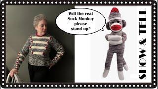 "Sock Monkey" sweater aka Knit it for Ski-ing, a cute vintage pullover