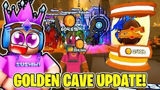 New GOLDEN CAVE UPDATE & Hatched NEW GODLY PET In Pet World! (Roblox)