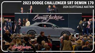 April Rose & Tyler Hoover with a 2023 Dodge Demon 170 - BARRETT-JACKSON 2024 SCOTTSDALE AUCTION