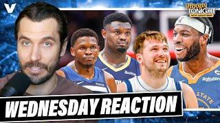 Warriors WILD COMEBACK vs. Pelicans, Luka & Mavericks BURY Wolves | NBA Reaction | Hoops Tonight