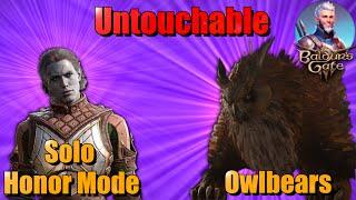 BG3 HM solo: Killing the Owlbear and Mate without taking actual damage (Untouchable Challenge)