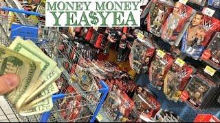 CRAZY GUY FINDS $300.00! BUYS WWE TOYS WITH STOLEN MONEY AT WALMART!!