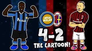 4-2 Inter vs AC Milan! The Cartoon Comeback (Milan Derby Goals Highlights Milano)