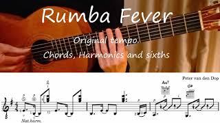 Rumba Fever - Original and slow version - Chords, harmonics and sixths - Peter van den Dop