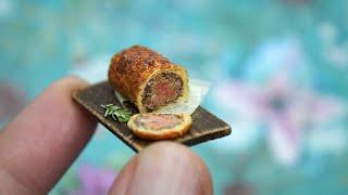 Miniature Beef Wellington | Polymer clay tutorial | Dollhouse miniatures