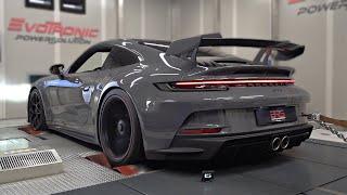 Porsche 992 GT3 feat. FULL Akrapovic Titanium Exhaust System | Start Up, Revs & DYNO PULLS!