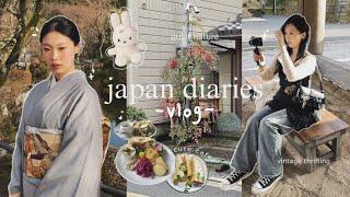 japan vlog 🩰 ️ tokyo thrifting, visiting shrines, yummy desserts, exploring cafes & friends