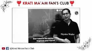 Today's Motivation Video | Krati Mam Motivation | Krati Ma'am Fan's Club