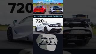 650 hp Porsche 911 Turbo S vs McLaren 720s :DRAG RACE #shorts