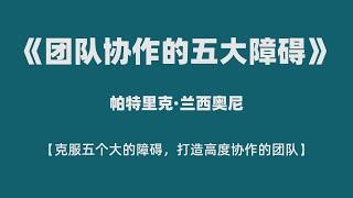 《团队协作的五大障碍》—克服五个大障碍，打造高度协作团队！