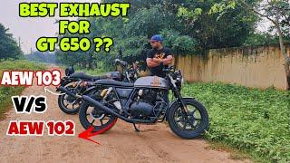 AEW 102 VS AEW 103 !! - BEST EXHAUST FOR GT 65O ?? || LOUD CRACKLES 