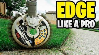 #1 EASIEST Way To Edge A Sidewalk! Edge your lawn like pro!