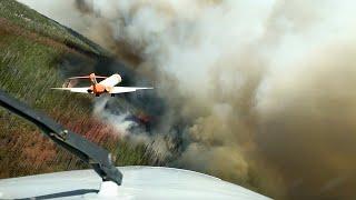 Pilot Flies Too Close To Wildfire