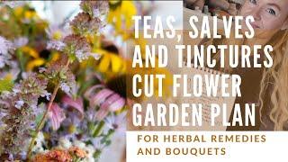 HERBAL CUTTING GARDEN PLAN FOR TEAS, TINCTURES, SALVES AND MORE!