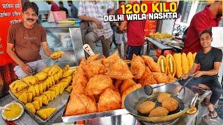 100% DESI Nashta  KHUFIYA Delhi Street Food Badam Pakore, Chole Bhature, Bedmi Puri, Makhni Kachori