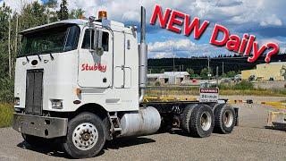 Test drive after 19 years in the trees 1994 Peterbilt 362 AKA Stubby