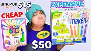 Is CHEAPER Better? CHEAP Vs Expensive Viral Crayola Marker Maker Test