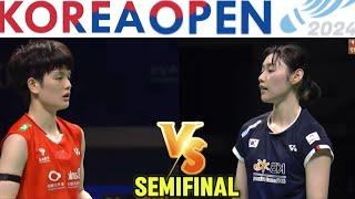 Wang Zhi Yi (CHN) VS Sim Yu Jin (KOR) | Semifinal Match Badminton Korea Open 2024